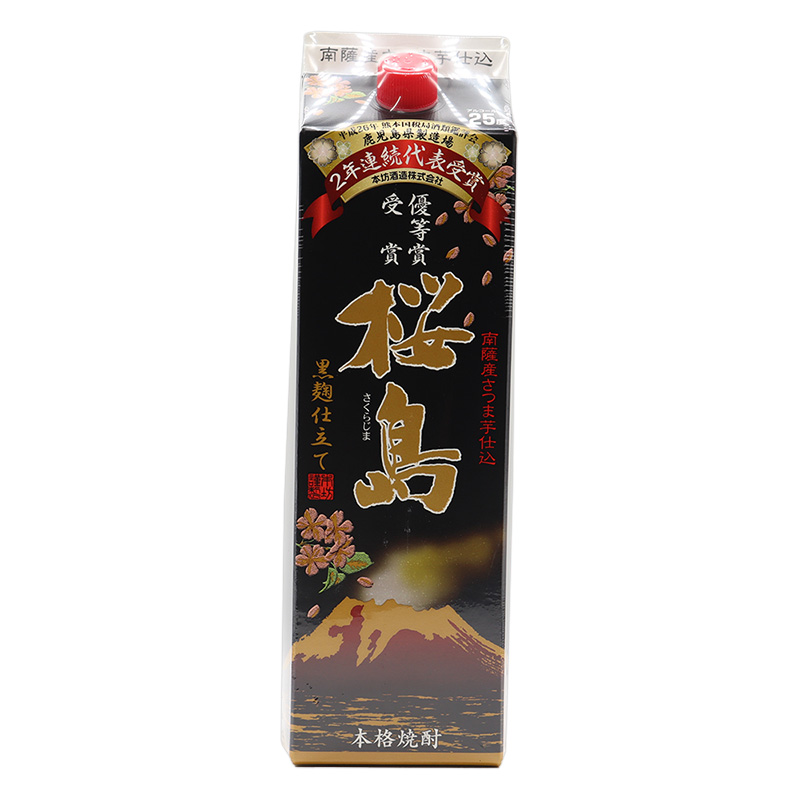 桜島黒麹仕立て 焼酎 芋25度 1.8L