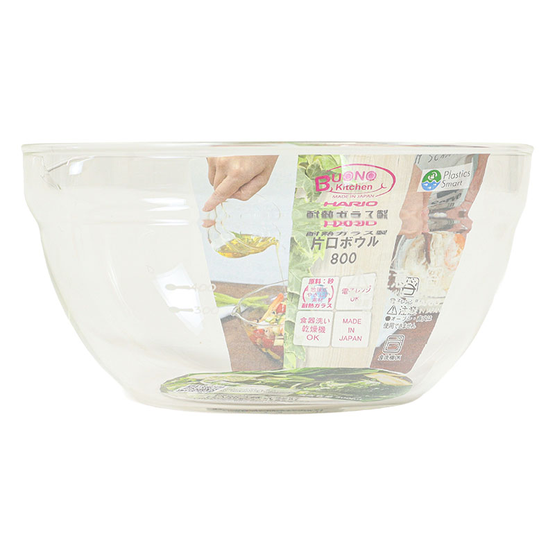 耐熱ガラス製 片口ボウル 800ml