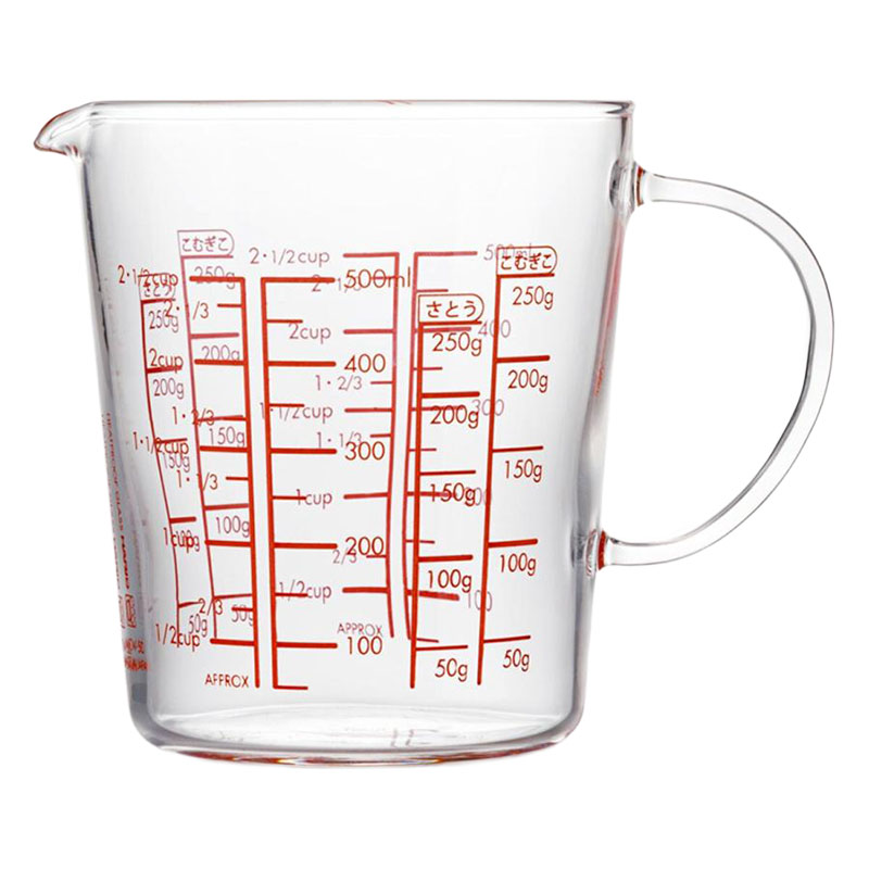 耐熱ガラス製 メジャーカップワイド 500ml