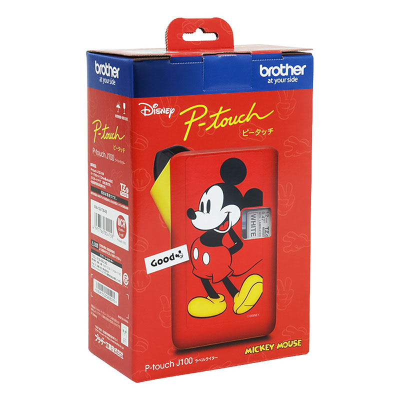 ピータッチラベルライター キャラクターモデル　PT-J100MCR ミッキーレッド