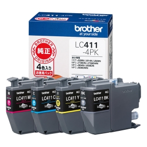 純正インクカートリッジ 4色パック LC411-4PK