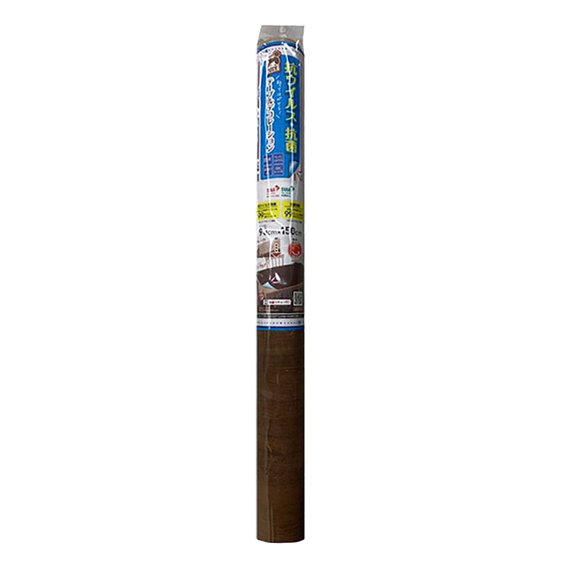 抗ウイルス・抗菌 テーブルデコレーション 90×150 プレーンウッド ダークブラウン