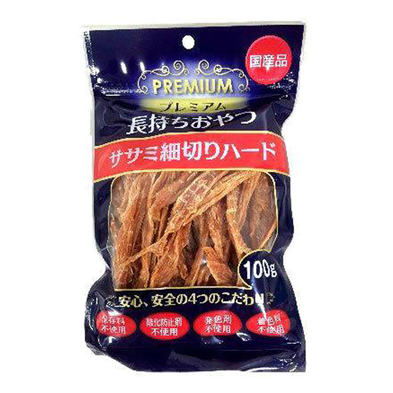 プレミアム長持ちおやつ ササミチップス 細切り 100g