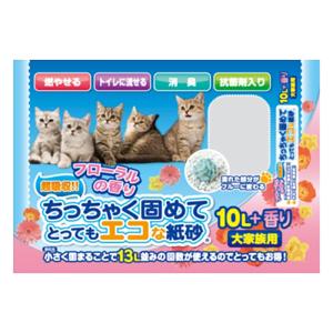 ちっちゃく固めてエコな猫砂 フローラル 10L