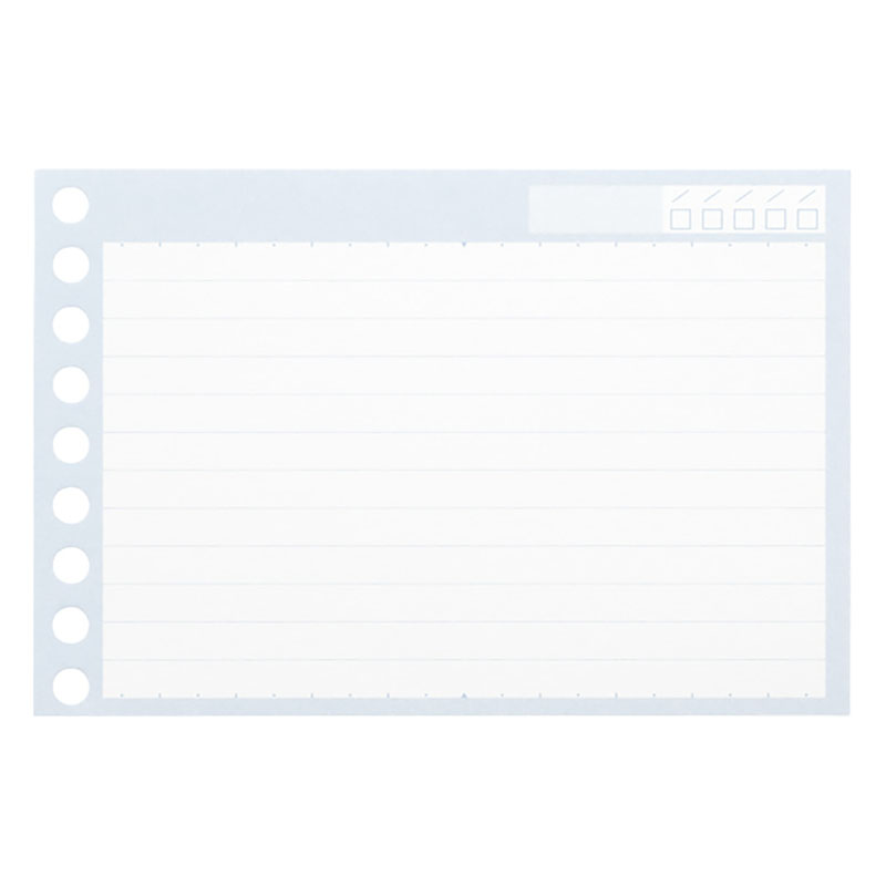 書きやすいルーズリーフミニ スマートレビュー 要点チェック罫 86×128mm 50枚入