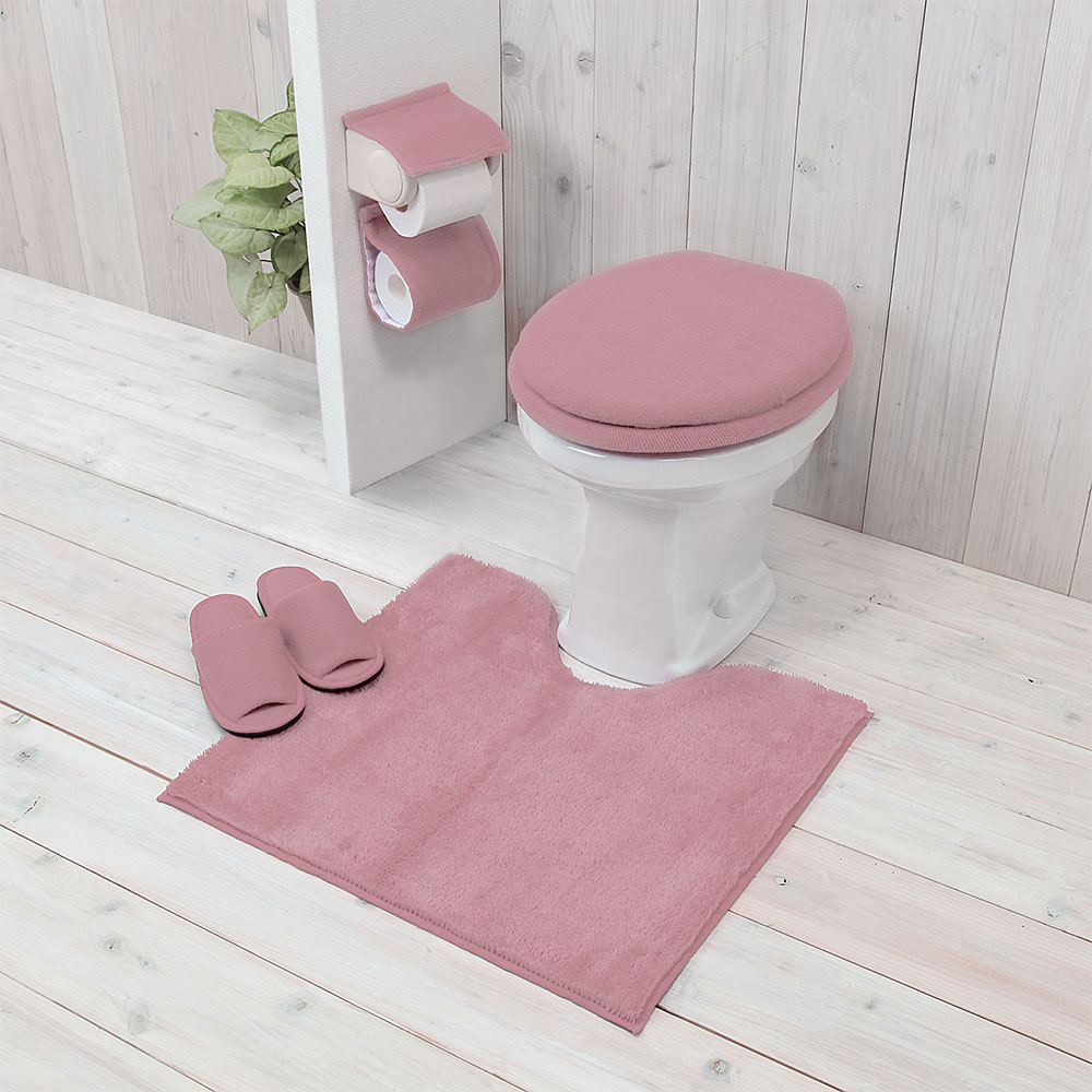 トイレ足元マット スモークピンク