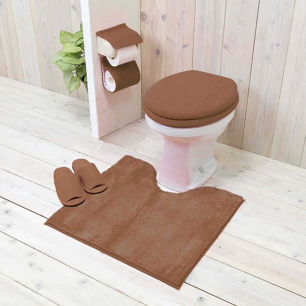 トイレ足元マット ブラウン