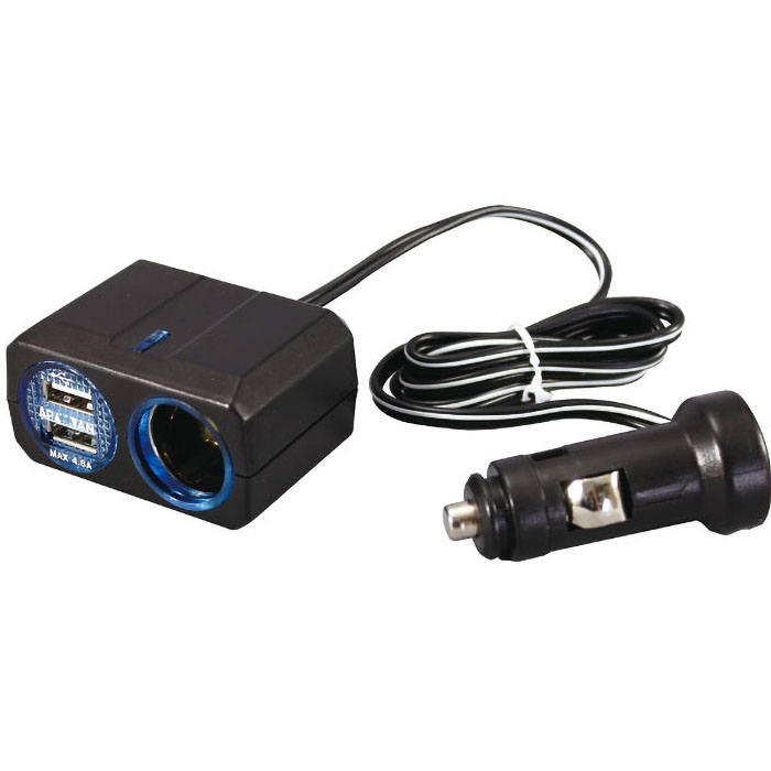 リングライトソケット+2口USB 4.8A