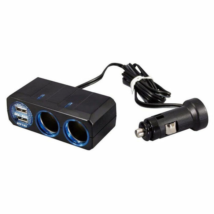 リングライトソケット ツイン+2口USB 4.8A
