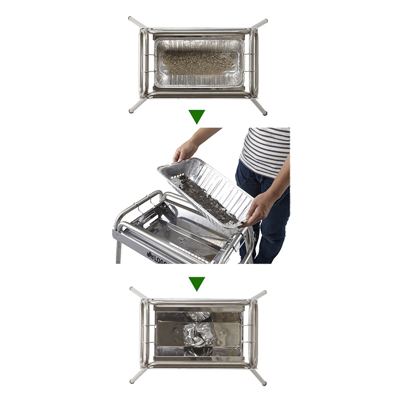 eco-logosave (お掃除楽ちん)BBQ深型カバー・M 2P シルバー
