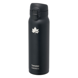 【5月下旬入荷予定】ThermoWall 真空断熱ワンタッチボトル 500 ブラック
