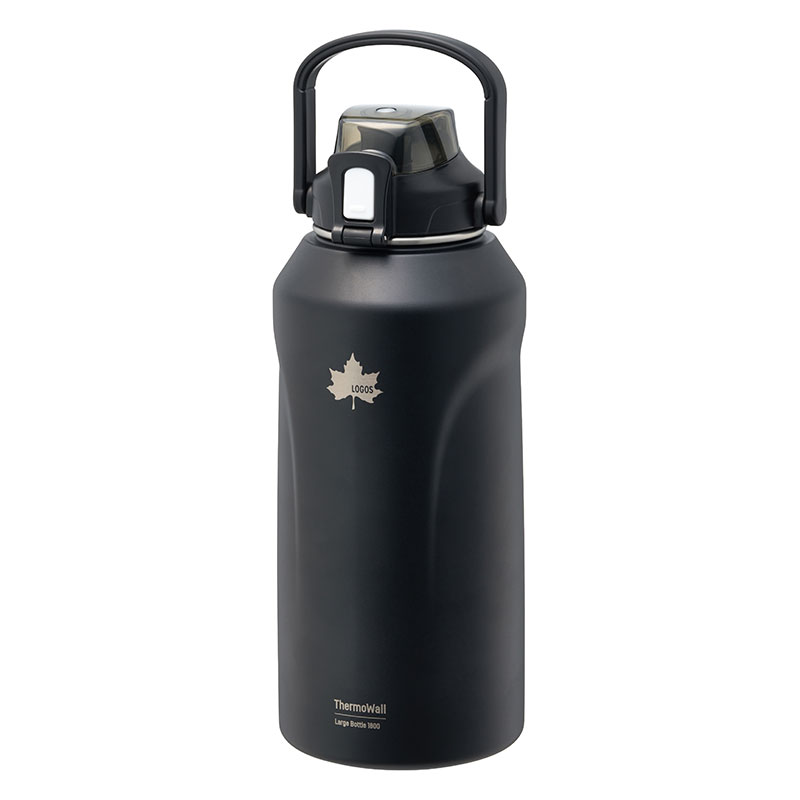 【お取り寄せ商品】ThermoWall 真空断熱ラージアイスドリンクボトル撃飲 1800 ブラック