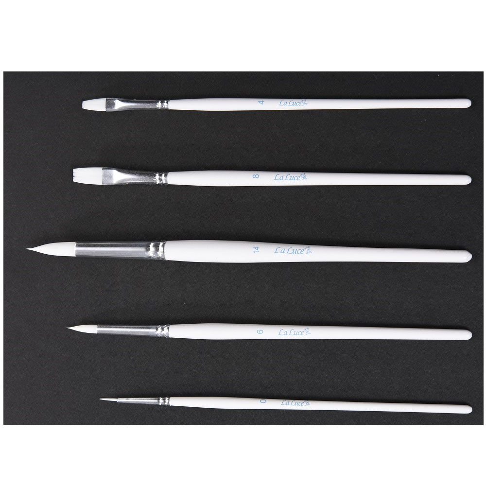 ホワイトナイロン画筆セット 5本セット