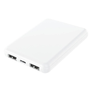 発火しにくい超安全設計 準固体リチウムイオン モバイルバッテリー 5000mAh ホワイト HD4-SSMBTC5WH