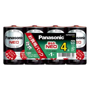 単1形マンガン乾電池ネオ 4本パック R20PNB｜4VSW