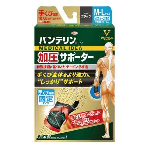 バンテリン加圧サポーター 手くび専用 M~Lサイズ ブラック