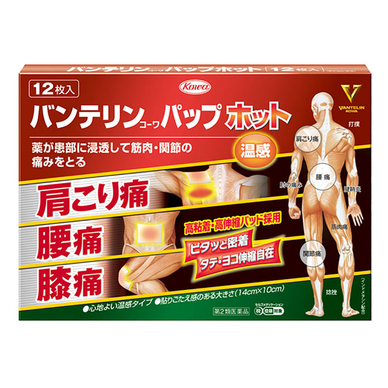 【第2類医薬品】バンテリンコーワパップホット 12枚入