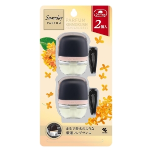 【お取り寄せ商品】車専用 消臭芳香剤 パルファム クリップ キンモクセイ6ml 2個入り
