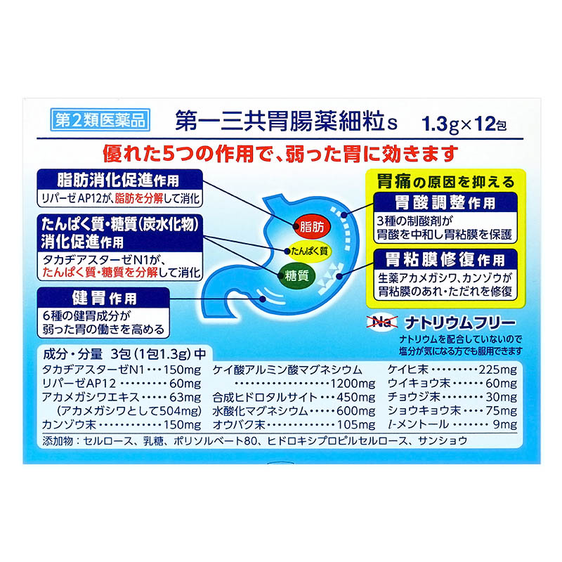 【第2類医薬品】第一三共胃腸薬細粒s 12包