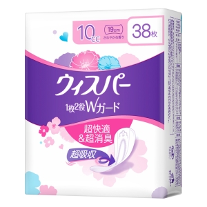 ウィスパー 1枚2役 Ｗガード 10㏄ 38枚入