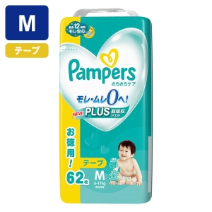 パンパース さらさらケア【テープ M 62枚(6～11kg)】