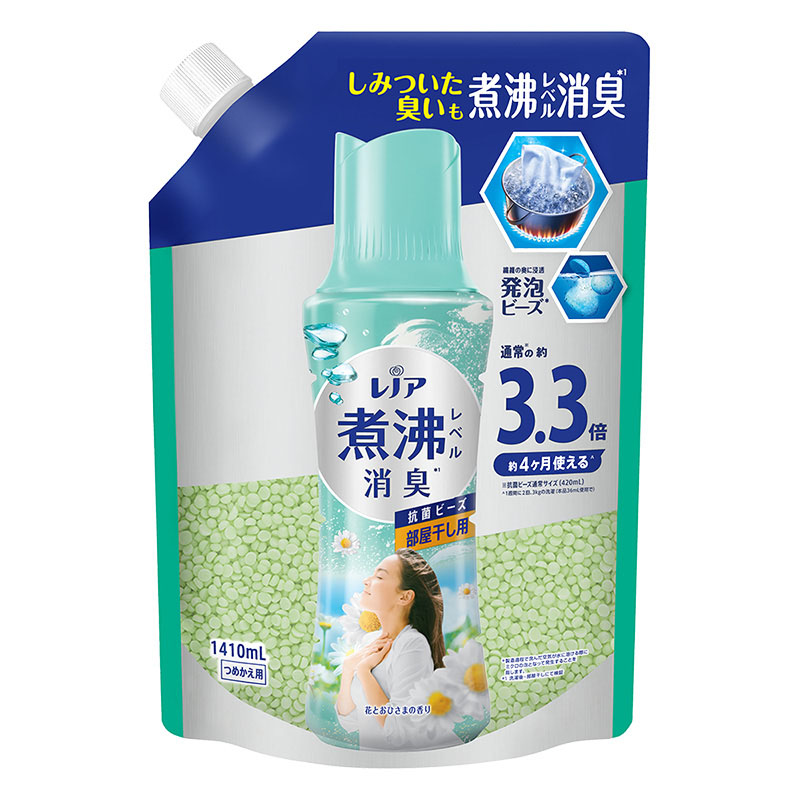 レノア 煮沸消臭 抗菌ビーズ 部屋干し 花とおひさまの香り 詰め替え 1410ml