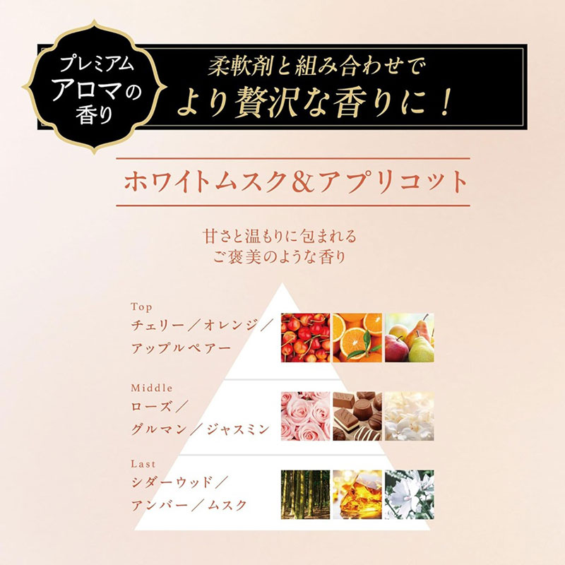 レノア オードリュクス エターナル 香り付けビーズ ホワイトムスク&アプリコット 本体 470ml