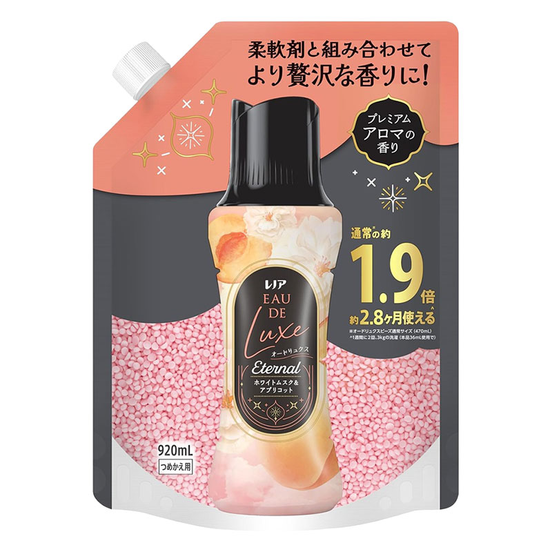 レノア オードリュクス エターナル 香りつけビーズ ホワイトムスク&アプリコット 詰替 特大 920ml