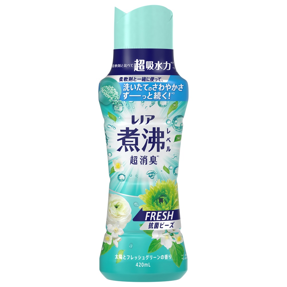 レノア煮沸消臭抗菌ビーズ 太陽とフレッシュグリーンの香り本体 420ml