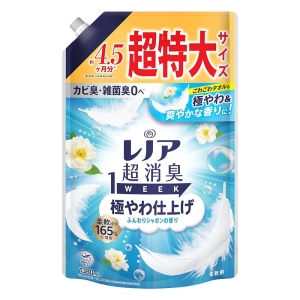 レノア超消臭 1WEEK 極やわ仕上げ ふんわりシャボン 詰替 超特大 1380ml