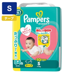 パンパース オムツ さらさらケア【テープ S 84枚(4～8kg)】