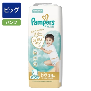 パンパース オムツ 肌へのいちばん【パンツ ビッグ 34枚(12～22kg)】