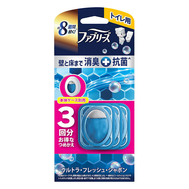 ファブリーズ トイレ用 消臭＋抗菌 ウルトラ・フレッシュ・シャボン 詰替 3回分