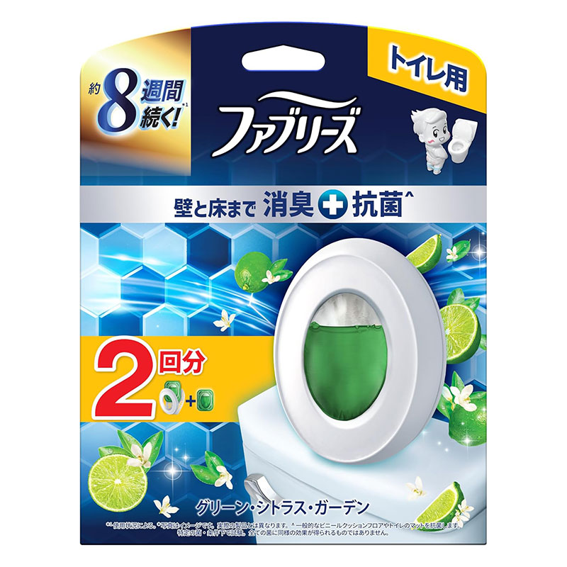 ファブリーズ トイレ用 消臭＋抗菌 グリーン・シトラス・ガーデン 2回分(本体+詰替)