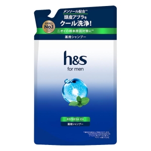 h&s for men リフレッシュEX シャンプー 詰め替え 300g ベルガモットメンソールの香り【医薬部外品】