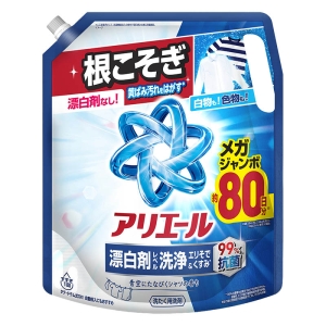 アリエール 液体 洗濯洗剤 漂白剤レベル洗浄 エリそで＆くすみ 詰め替え 1950g