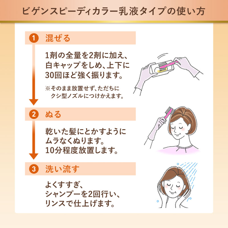 ビゲン スピーディカラー乳液 6ダークブラウン