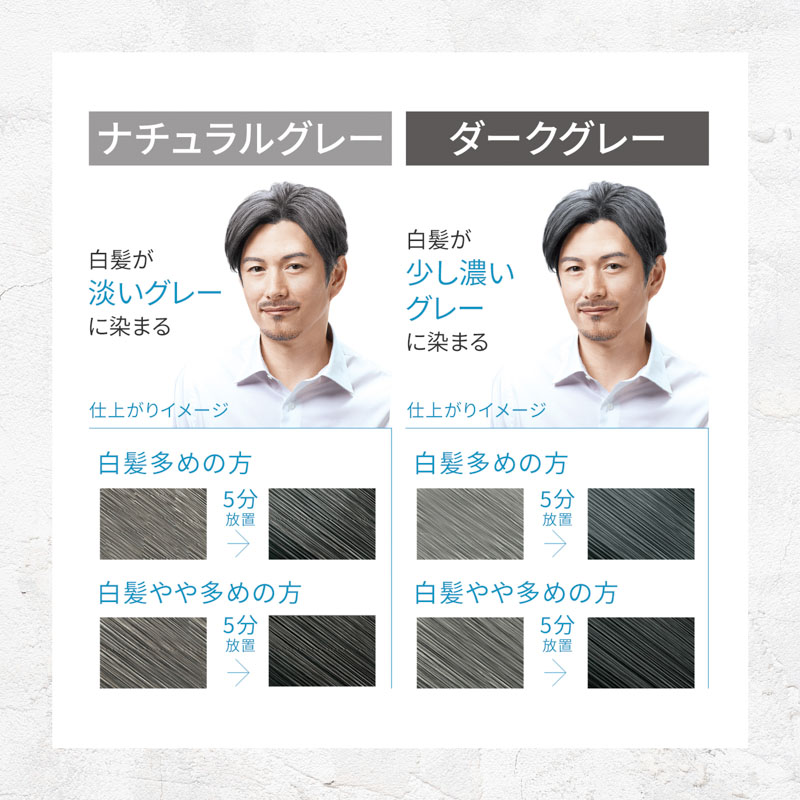 メンズビゲングレーヘアナチュラルグレー