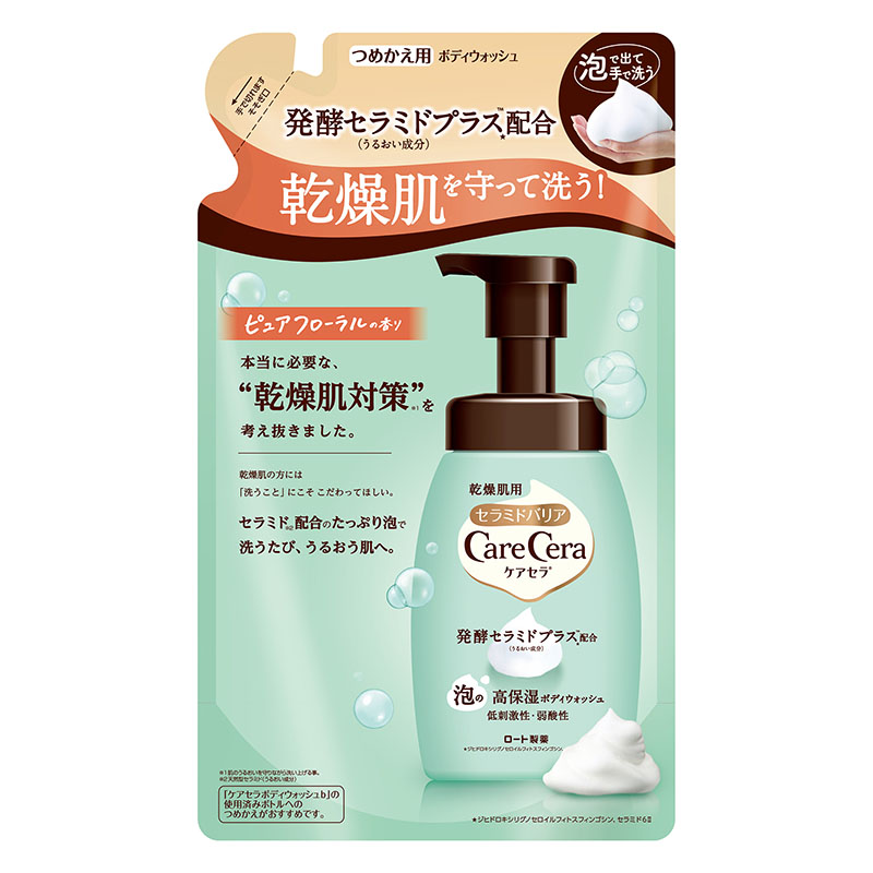 ケアセラ 泡の高保湿ダボディウォッシュ つめかえ用 385ml