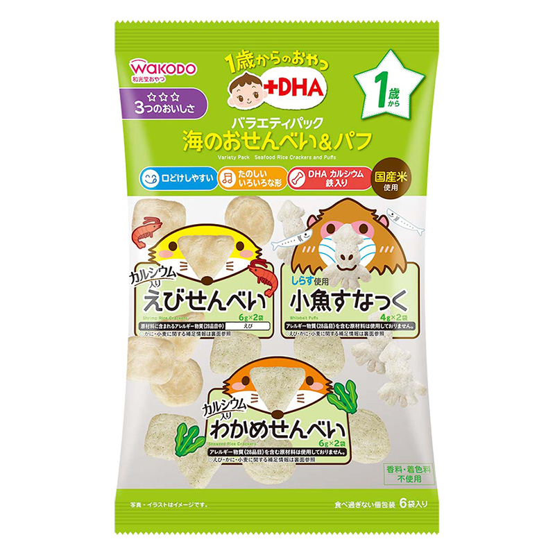 海のおせんべい&パフ 6袋