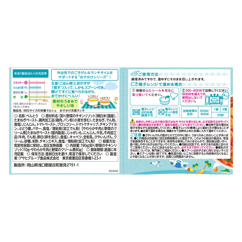 BIGサイズの栄養マルシェ おでかけ洋風ランチ 110+80g