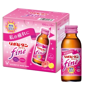リポビタンファイン 100ml×6本【指定医薬部外品】 ピーチ＆グレープフルーツ風味