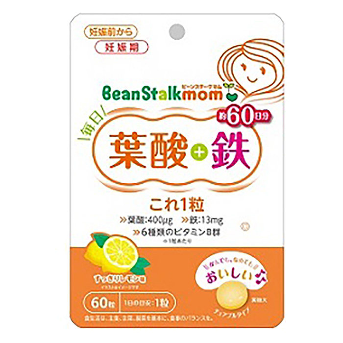 ビーンスタークマム毎日葉酸+鉄これ1粒 60g 60粒