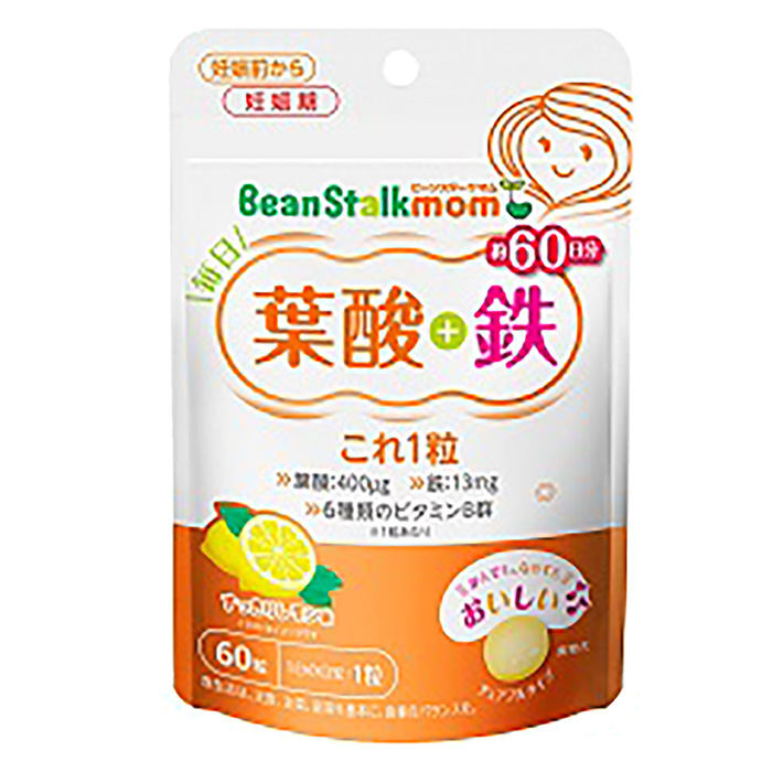 ビーンスタークマム毎日葉酸+鉄これ1粒 60g 60粒