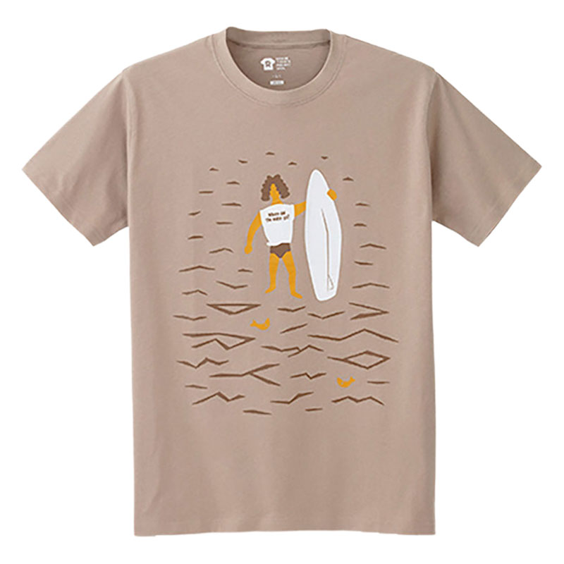 レスキューＴシャツ「異常気象で「干ばつ」する所」ベージュ
