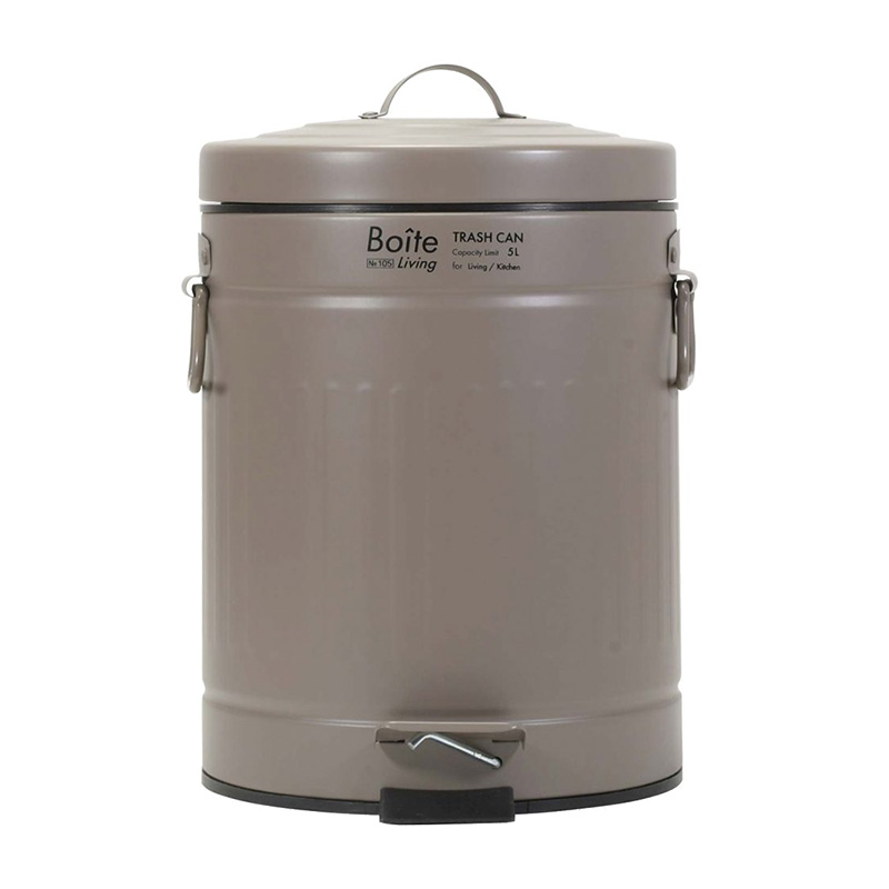 Boite リビングトラッシュ缶 5L ブラウン