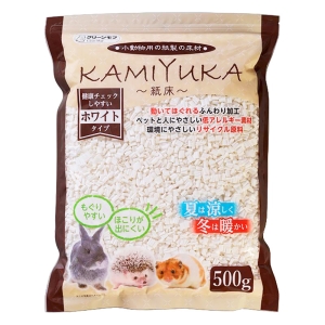 小動物用床材 KAMIYUKA 紙床 ホワイト 500g