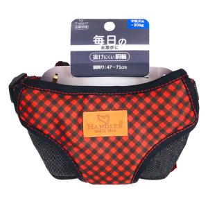 エブリデイ チェックデニムソフト軽胴輪中型犬用 Mサイズ 黒