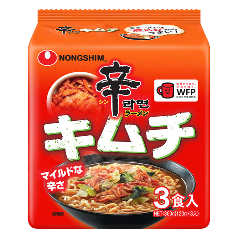 農心ジャパン  辛ラーメンキムチ3食パック